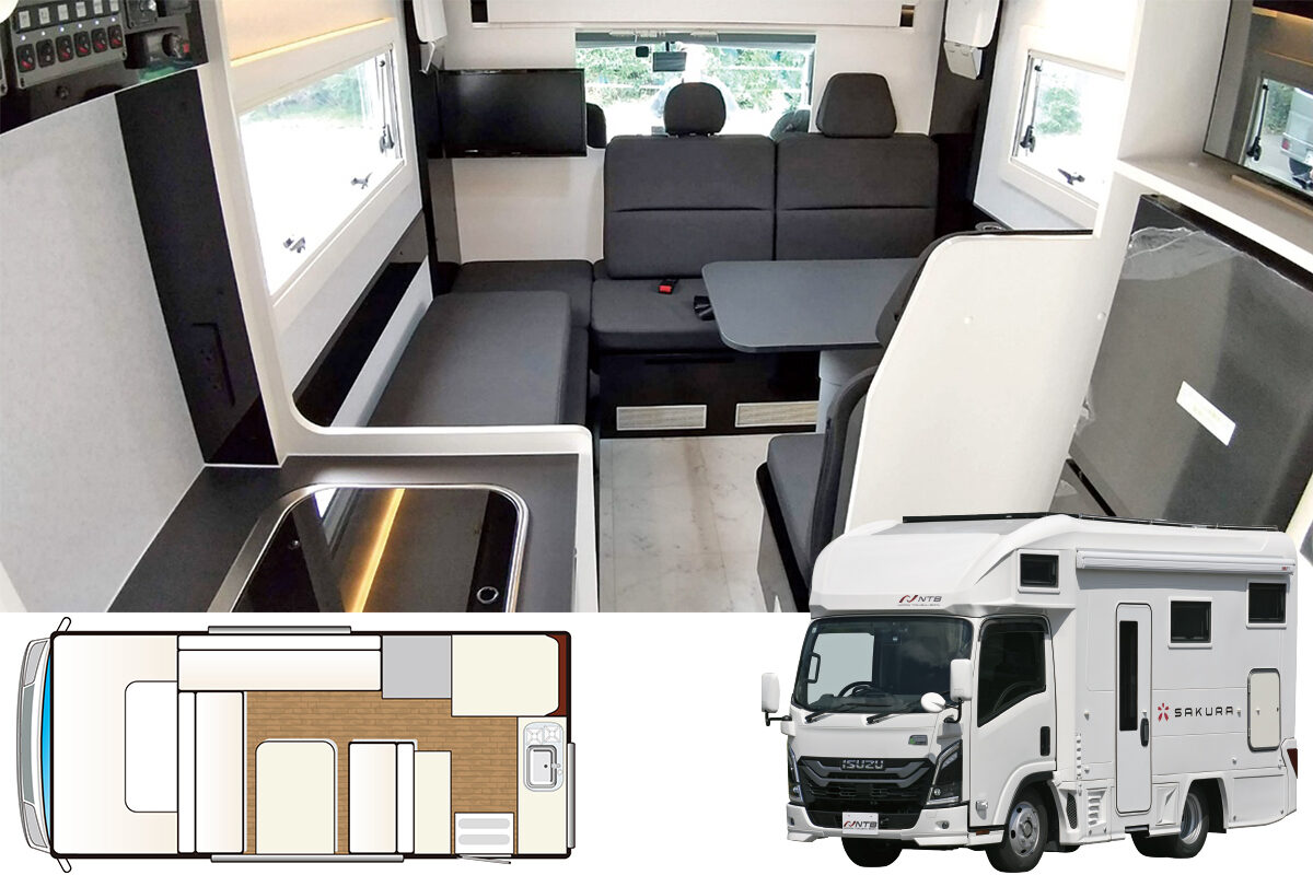 日本特種ボディー｜SAKURA リヤエントランスモデル｜AUTO CAMPER 