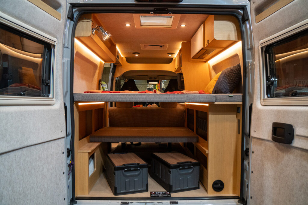 ジョイアの内装のリアベッド部分