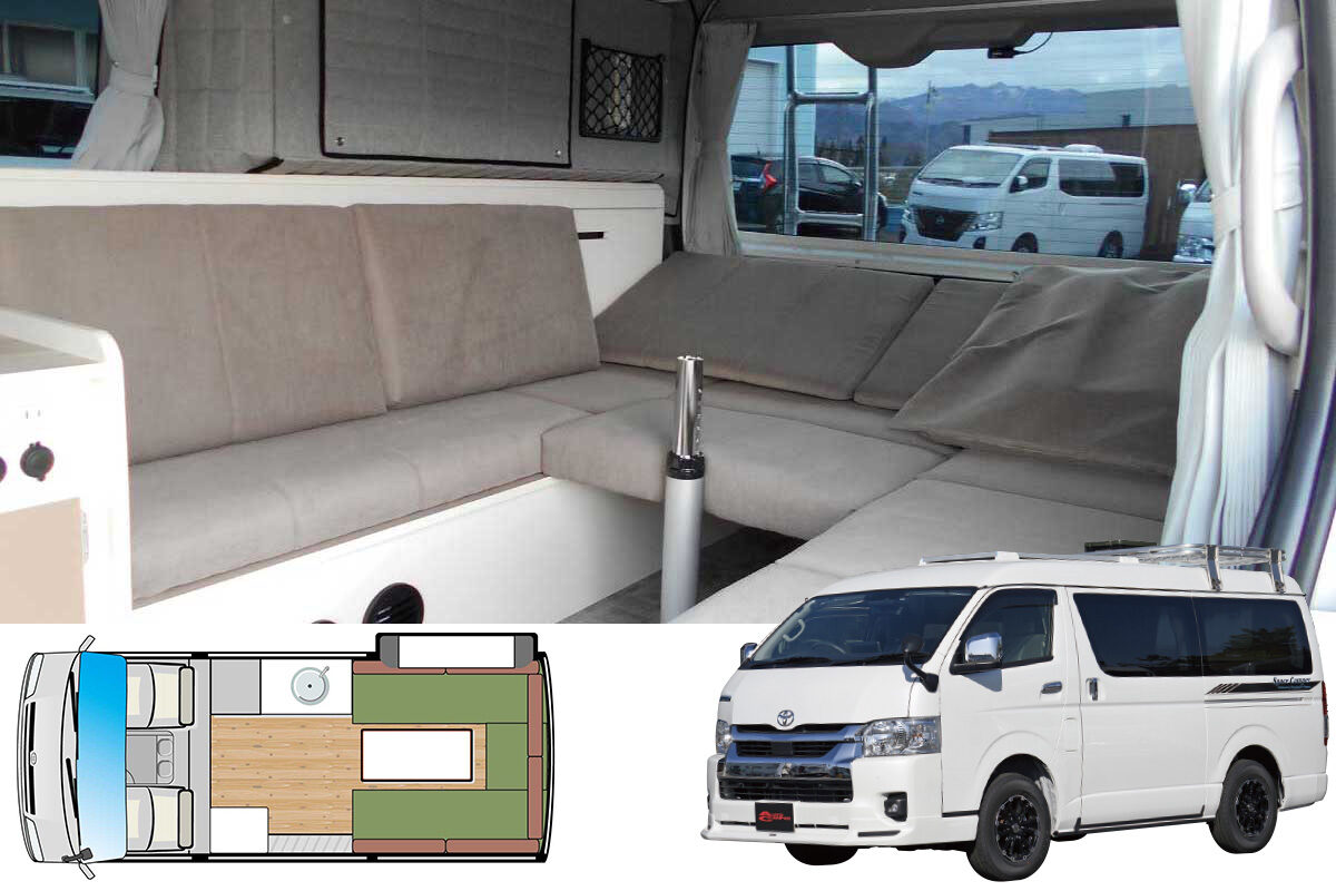 室内広々、エアコン標準装備！キャンピングカー長野「SPACE CAMPER